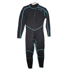 Black Kids 3mm Neoprene Wetsuit Youth Medium Full Body Thermal Swim Surf Suit